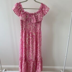 Vici Pink Floral Maxi Dress Size Small